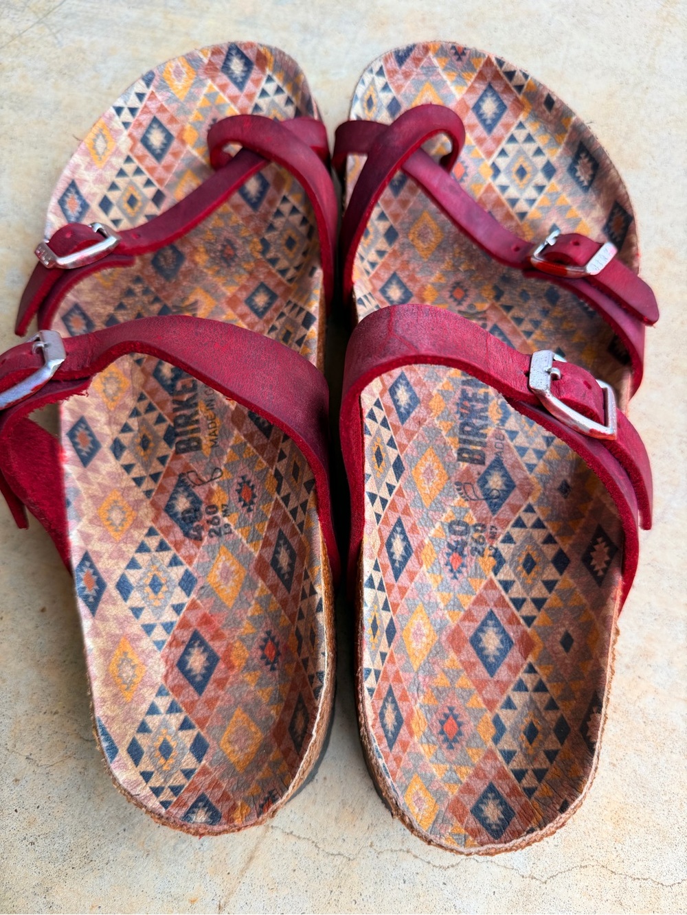 Birkenstock Mayari Red 9 EU 40 Genuine Leather - Picture 3 of 5